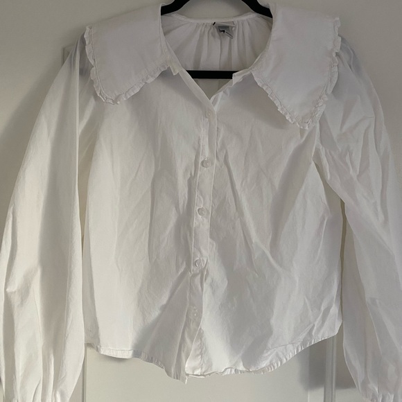 A New Day Edwardian collared blouse in white - Picture 2 of 5